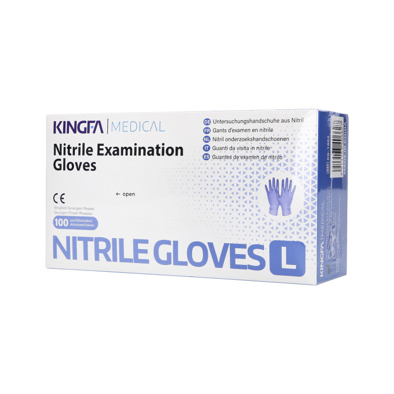 KINGFA MEDICAL Gants Nitrile, couleur violet, taille L, 100pcs