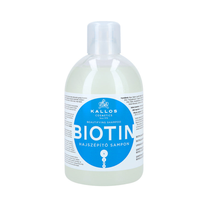 KALLOS KJMN Biotin Shampooing fortifiant à la biotine 1000ml