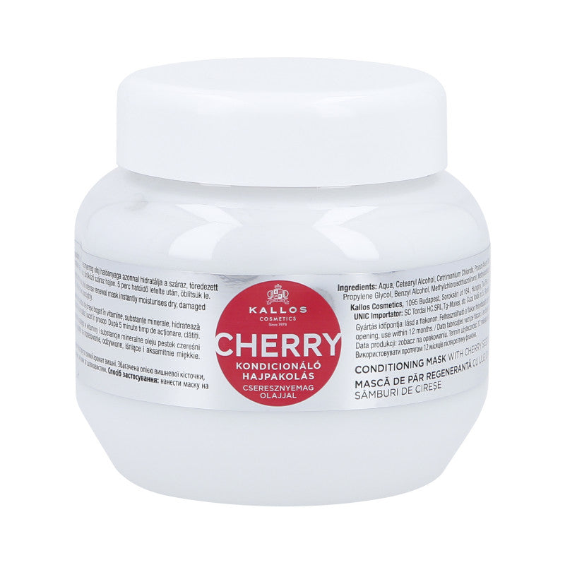 KALLOS KJMN CHERRY Masque pour cheveux abîmés à l'huile de pépins de cerise 275ml