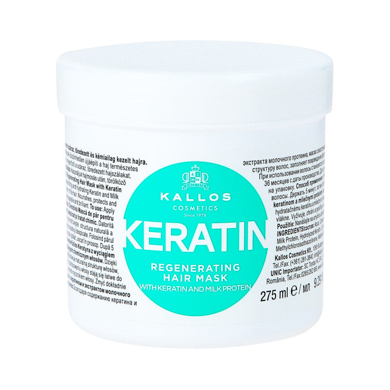 KALLOS Keratin Masque cheveux secs et faibles 275ml