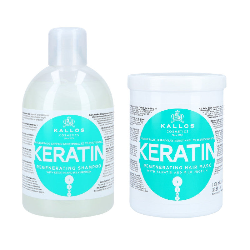 Kallos Keratin Shampooing 1000ml + Masque 1000ml