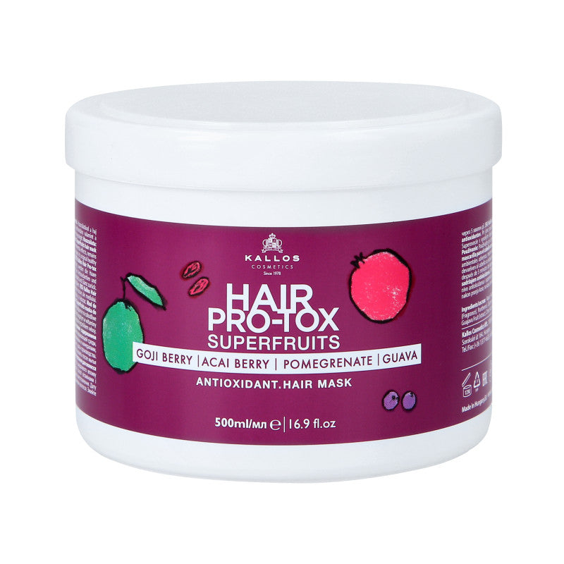 KALLOS KJMN PRO-TOX SUPERFRUITS Masque capillaire antioxydant 500 ml