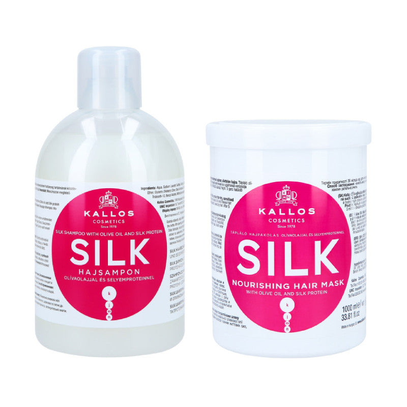 Kallos Silk Shampooing 1000ml + Masque 1000ml
