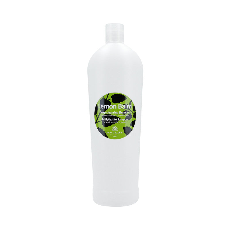 KALLOS LEMON BALM Shampooing nettoyant en profondeur pour cheveux normaux et gras 1000ml