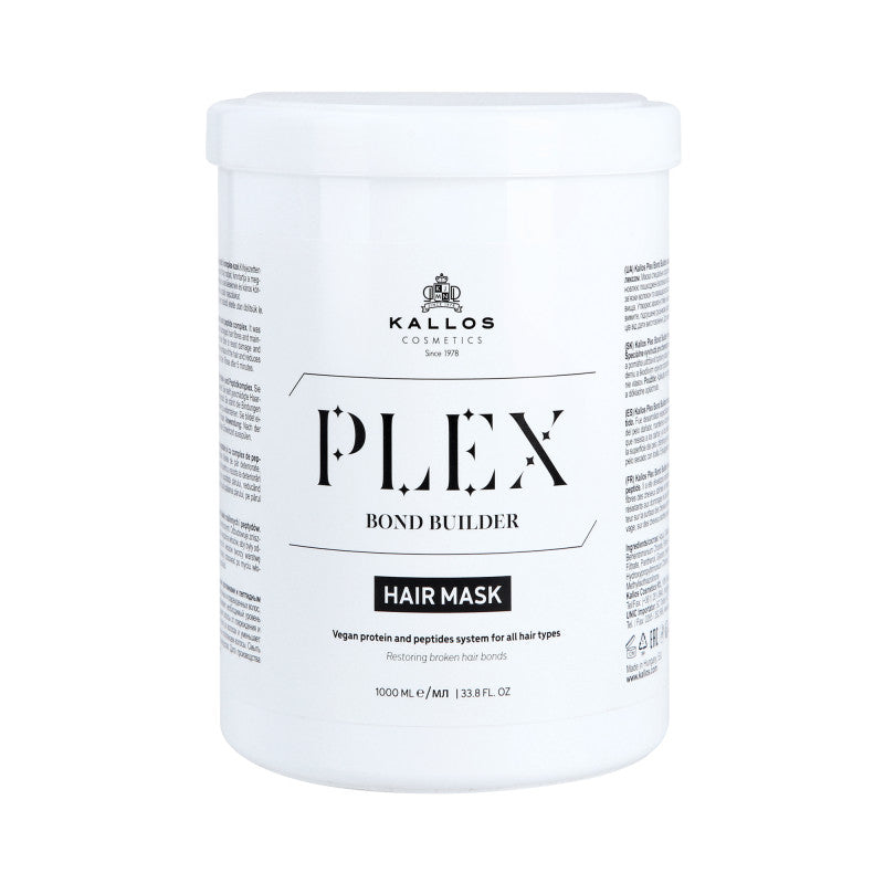 KALLOS PLEX BOND BUILDER Masque capillaire aux protéines végétales et complexe peptidique 1000ml