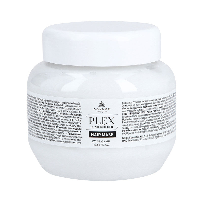 KALLOS PLEX BOND BUILDER Masque capillaire aux protéines végétales et complexe peptidique 270 ml