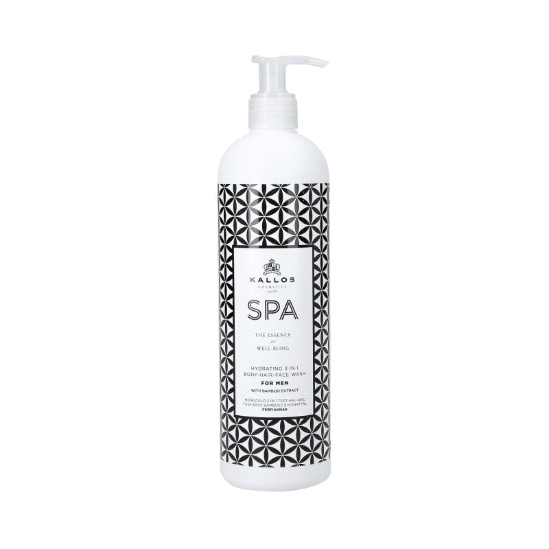 KALLOS SPA Gel douche hydratant pour homme 3en1 500 ml