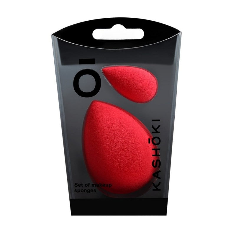 Kashōki Eponge à Maquillage en Forme de Goutte, Set de 2 