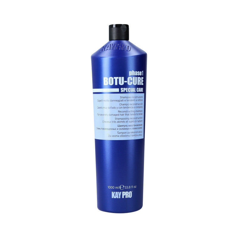 KAYPRO BOTU-CURE Shampooing Régénérant Intensif pour Cheveux Abîmés et Traités Chimiquement 1000 ml