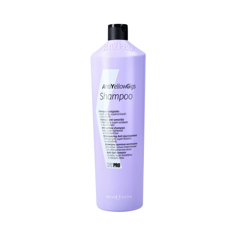 KAYPRO ANTI YELLOW GIGS Shampoing Violet pour Cheveux Blonds et Gris 1000 ml