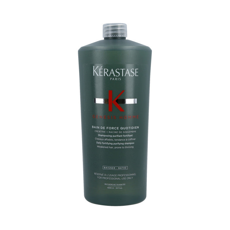 KÉRASTASE GENESIS HOMME BAIN DE FORCE QUOTIDIEN Cleansing and strengthening bath for thinning hair 1000ml
