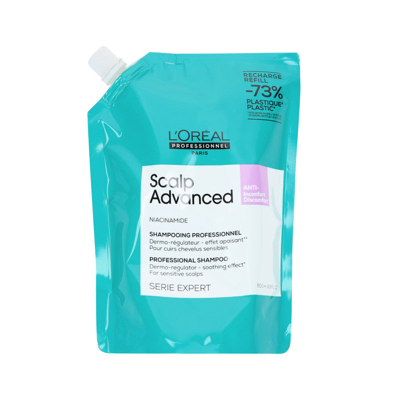 L'OREAL PROFESSIONNEL SCALP ADVANCED ANTI DISCOMFORT REFILL Szampon kojący do wrażliwej skóry głowy 500ml