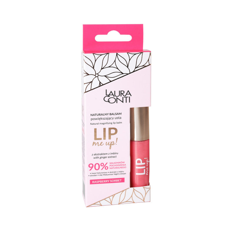 LAURA CONTI LIP ME UP! Baume repulpant naturel pour les lèvres Sorbet framboise 9 ml