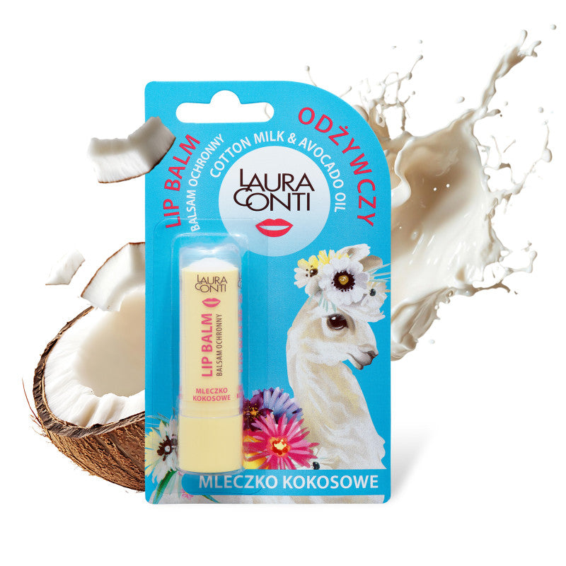LAURA CONTI Baume à lèvres nourrissant et protecteur au lait de coco 4,8 g