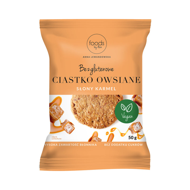 LEVANN FOODS PAR ANN Biscuit à l'avoine et au caramel salé 50g