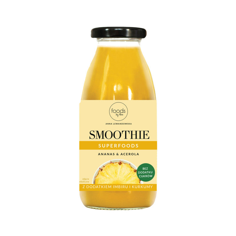 LEVANN FOODS BY ANN SMOOTHIE Cocktail de fruits naturels, Ananas et Acérola 250 ml