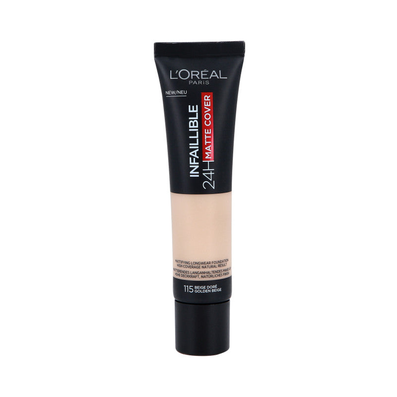 L'OREAL PARIS INFAILLIBLE 32H MATTE COVER Fond de teint matifiant SPF25 115 Golden Beige 30ml