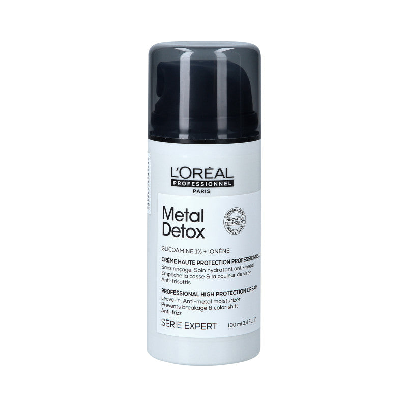 L'OREAL PROFESSIONEL METAL DETOX GLICOAMINE 1% + IONENE Crème hydratante anti-frisottis sans rinçage 100 ml