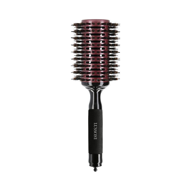 LUSSONI Natural Style Wooden Round Brush, Brosse à cheveux Ø 50 mm