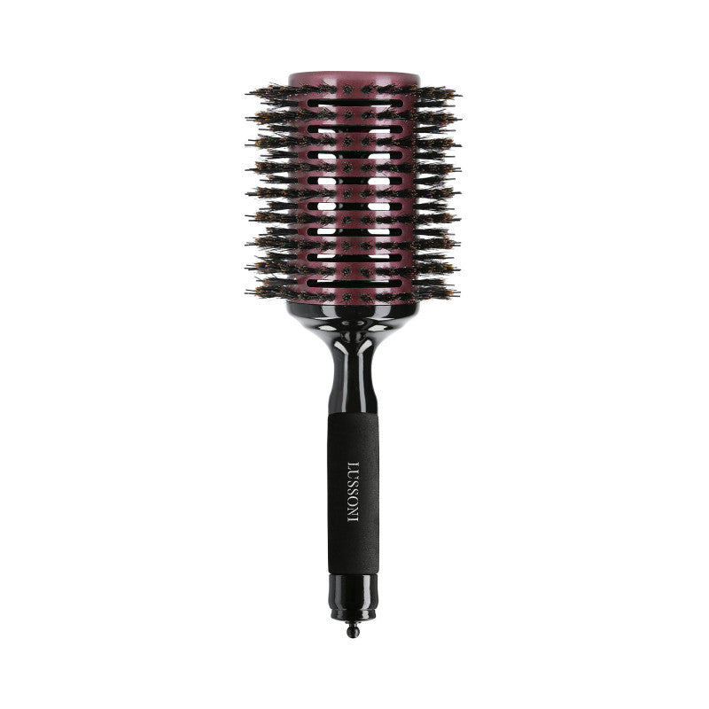 LUSSONI Natural Style Wooden Round Brush, Brosse à cheveux Ø 65 mm