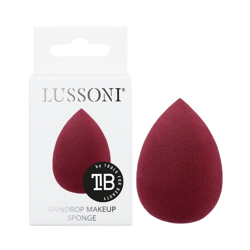 LUSSONI Eponge à Maquillage en Forme de Goutte Burgundy