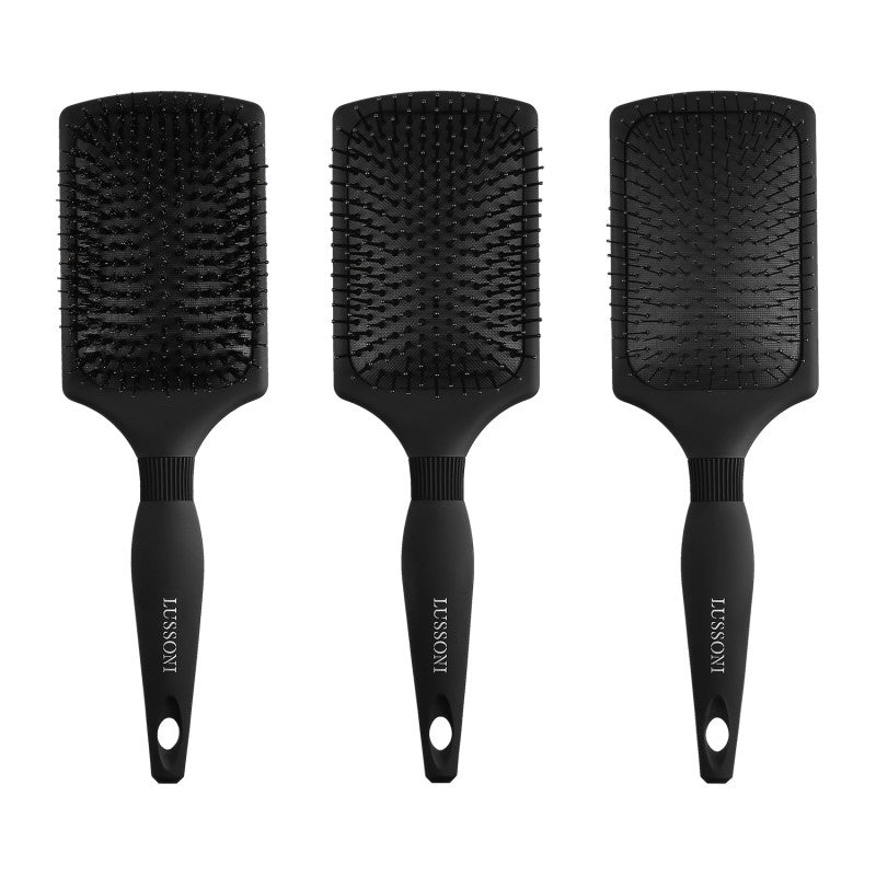 LUSSONI Care&Style Gentle Detanglers - Set de Brosses à Cheveux 3 Pcs