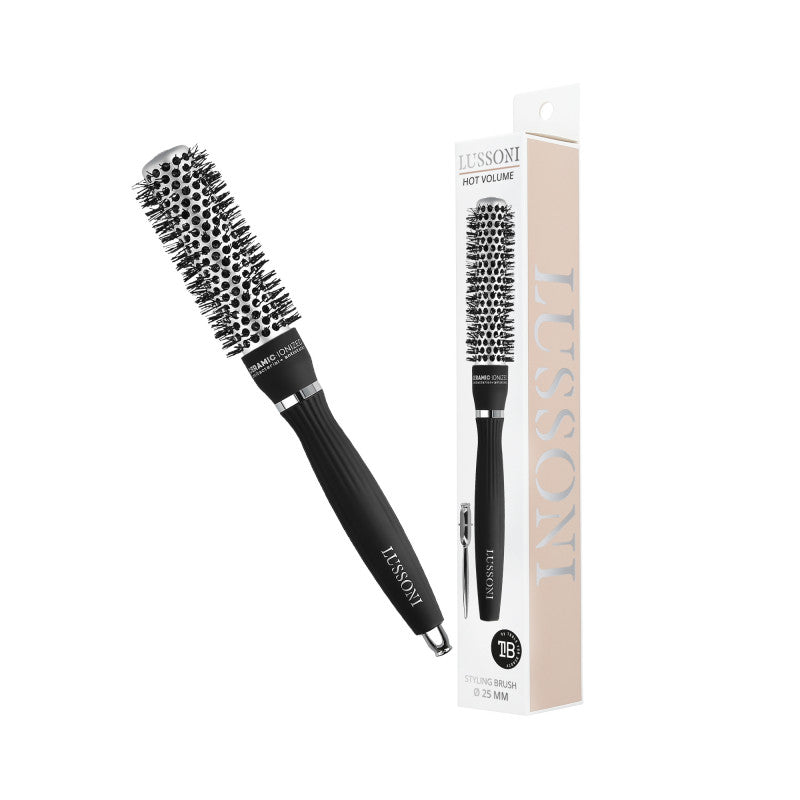 LUSSONI Hot Volume Styling Brosse avec Poils Ondulés, Ø 25 mm
