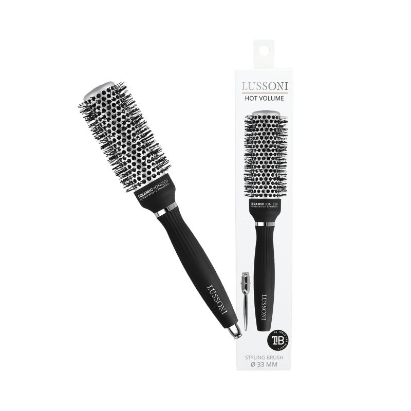 LUSSONI Hot Volume Styling Brosse avec Poils Ondulés, Ø 33 mm