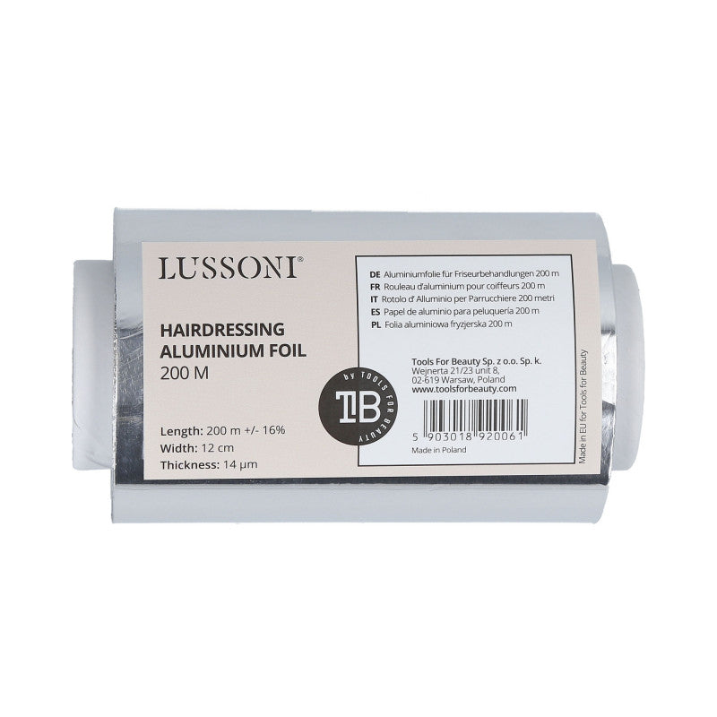 LUSSONI Rouleau d'aluminium pour coiffeurs 200 m