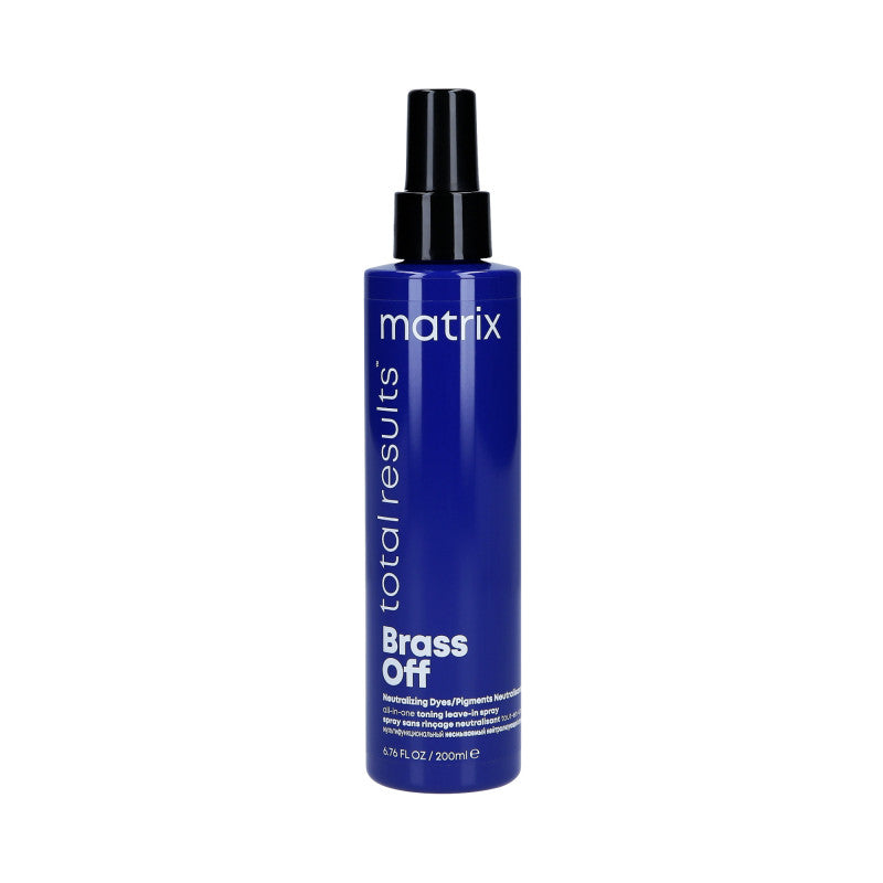 MATRIX TOTAL RESULTS BRASS OFF Spray capillaire neutralisant les tons cuivrés et jaunes 200ml