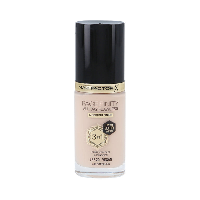 MAX FACTOR FACEFINITY ALL DAY FLAWLESS Fond de Teint 3en1 30H SPF20 C30 PORCELAIN 30ml