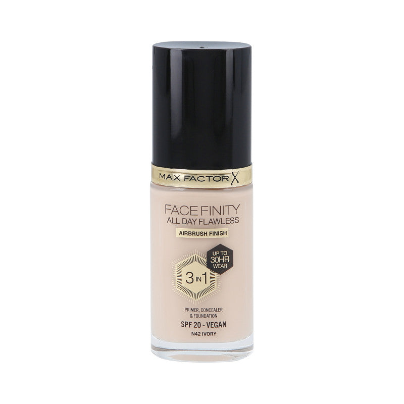 MAX FACTOR FACEFINITY ALL DAY FLAWLESS Fond de Teint 3en1 30H SPF20 N42 IVORY 30ml