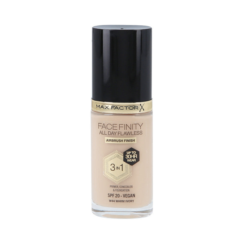 MAX FACTOR FACEFINITY ALL DAY FLAWLESS Fond de Teint 3en1 30H SPF20 W44 WARM IVORY 30ml