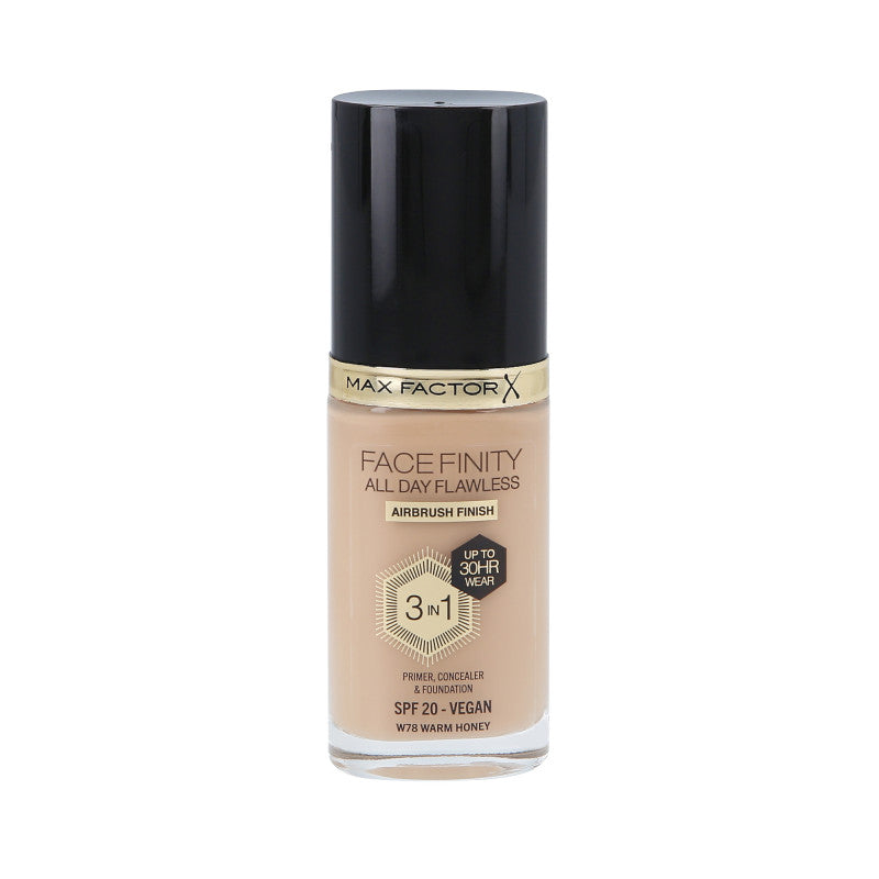 MAX FACTOR FACEFINITY ALL DAY FLAWLESS Fond de Teint 3en1 30H SPF20 W78 WARM HONEY 30ml