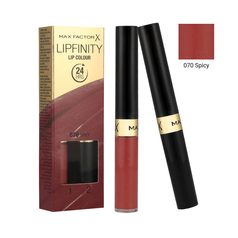 MAX FACTOR LIPFINITY Rouge à lèvres longue tenue 2en1 070 Spicy 2,3ml+1,9g