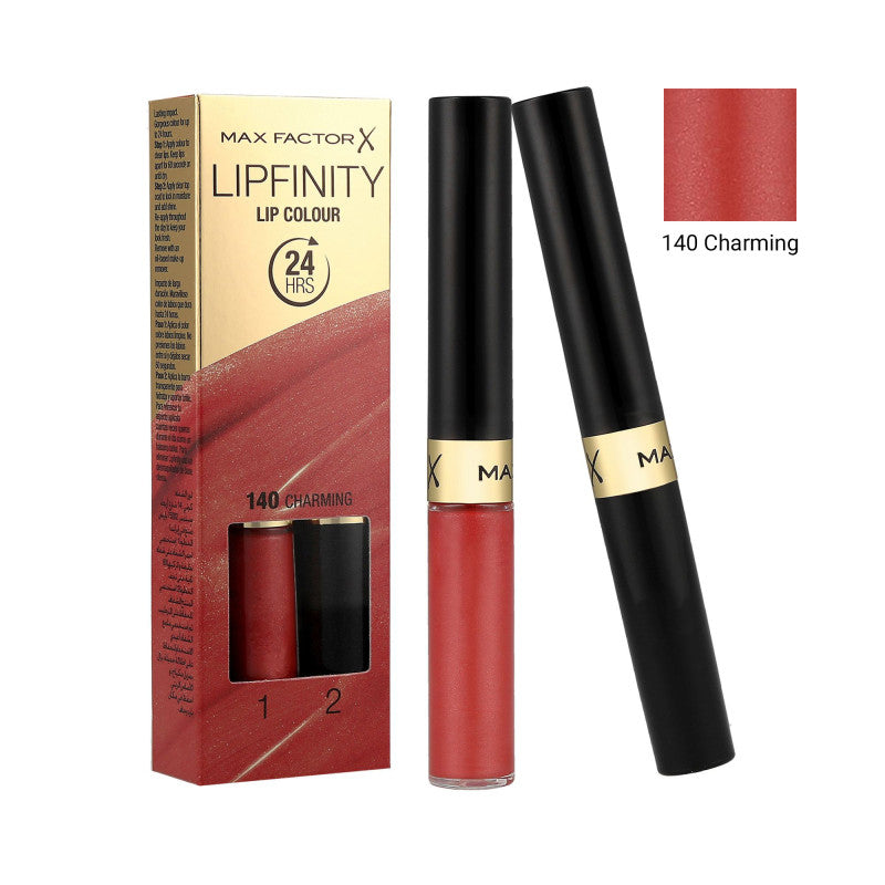 MAX FACTOR LIPFINITY Rouge à lèvres longue tenue 2en1 140 Charming 2,3ml+1,9g