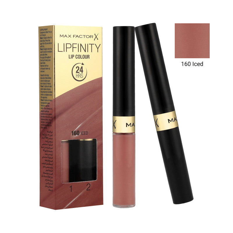 MAX FACTOR LIPFINITY Rouge à lèvres longue tenue 2en1 160 Iced 2,3ml+1,9g