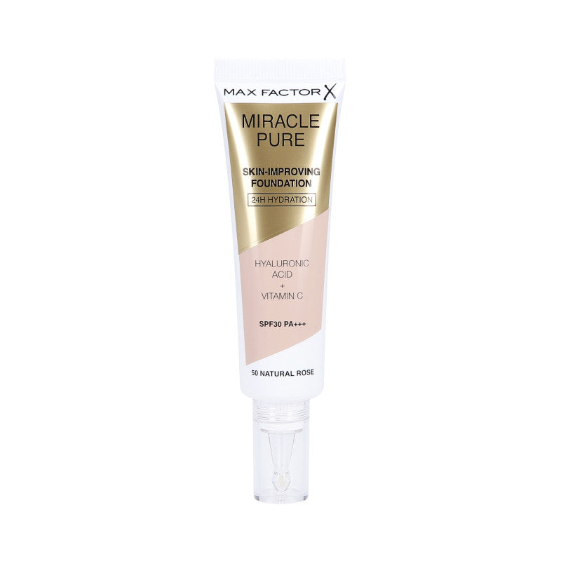 MAX FACTOR MIRACLE PURE SKIN Fond de teint améliorant l'état de la peau 50 Natural Rose 30ml