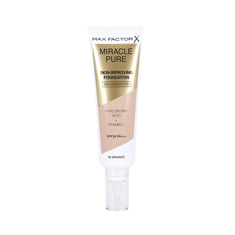 MAX FACTOR MIRACLE PURE SKIN Fond de teint améliorant l'état de la peau 80 Bronze 30ml