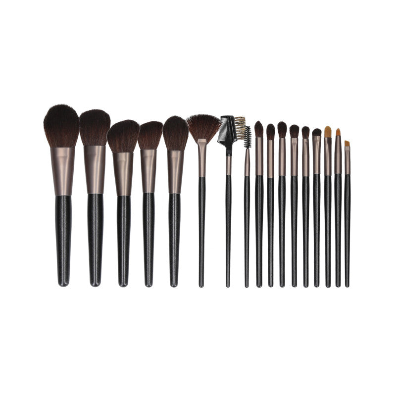 MIMO Set de 18 pinceaux à maquillage, Noir