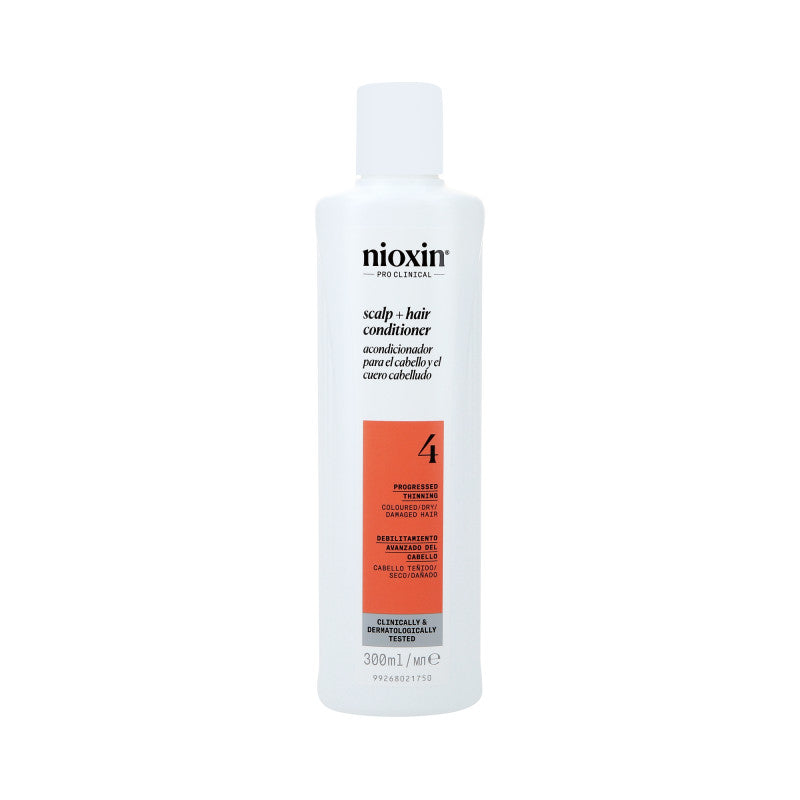 NIOXIN PRO CLINICAL 4 Après-shampoing fortifiant pour cheveux colorés et progressivement clairsemés 300 ml
