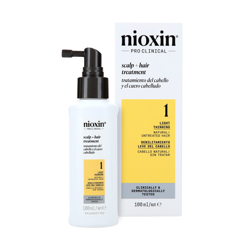 NIOXIN PRO CLINICAL TRAITEMENT DU CUIR CHEVELU 1 Traitement pour cheveux naturels et légèrement clairsemés 100 ml