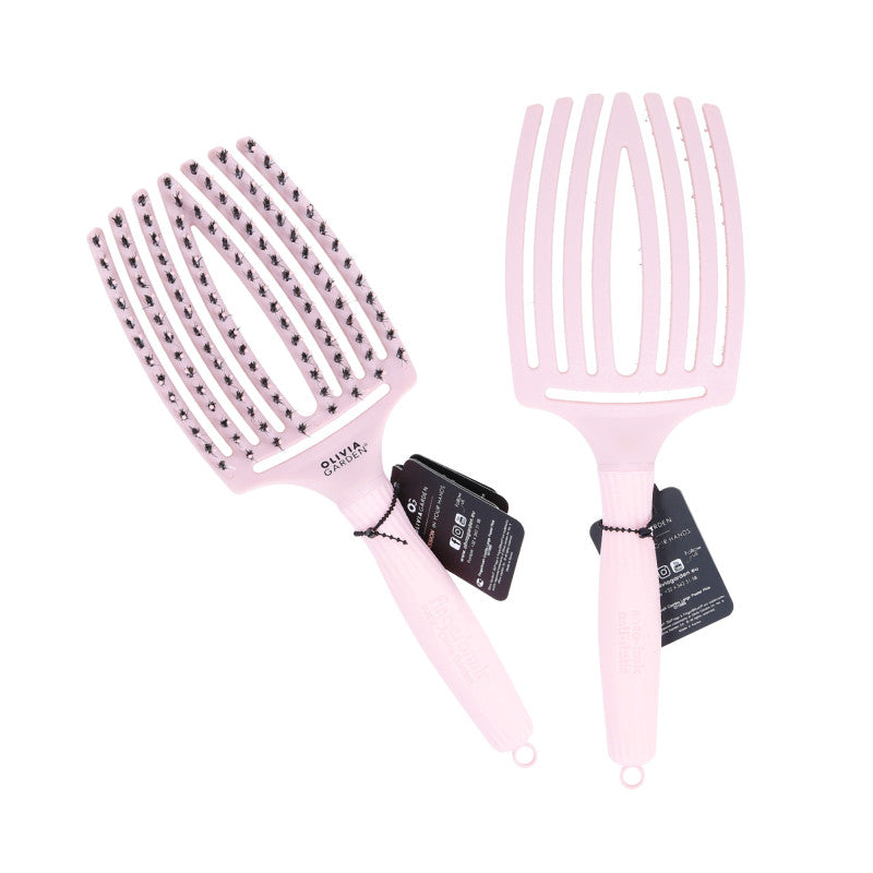 OLIVIA GARDEN FINGERBRUSH Brosse à cheveux Pastel Pink, taille L