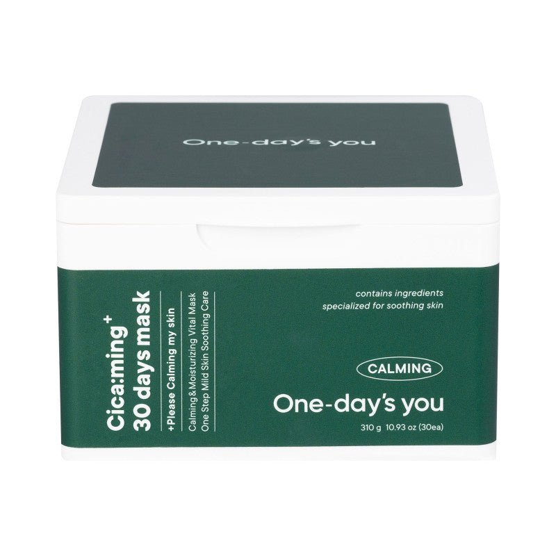ONE-DAY’S YOU CICA:MING 30 JOURS Masques en tissu apaisants 310 ml (30 pièces)