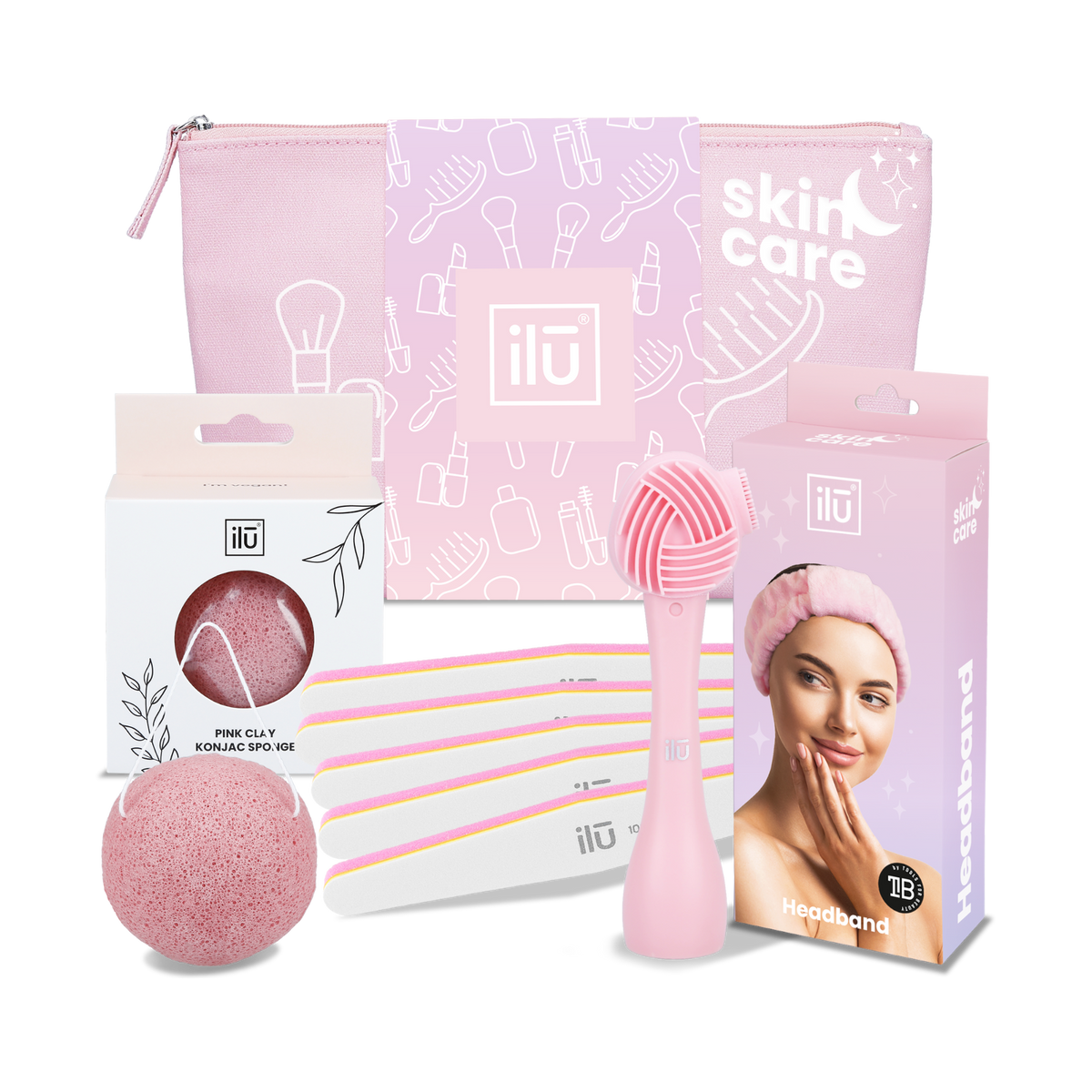 ilū PINK HARMONY Un ensemble d'accessoires - un rituel de beauté à domicile en un seul ensemble