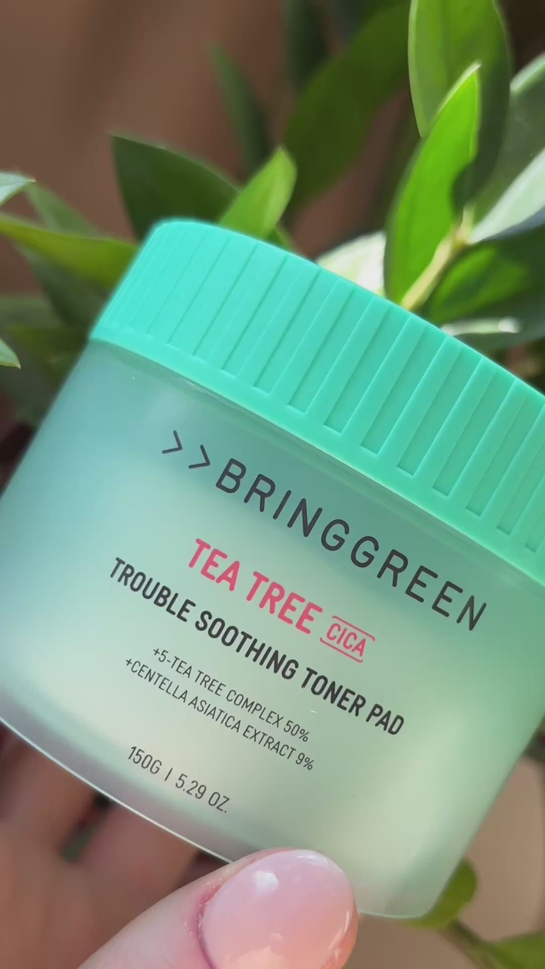BRINGGREEN Tea Tree Cica Trouble Soothing Toner Pad – Zklidňující tonizační tampony s tea tree a cica, 90 ks. #4
