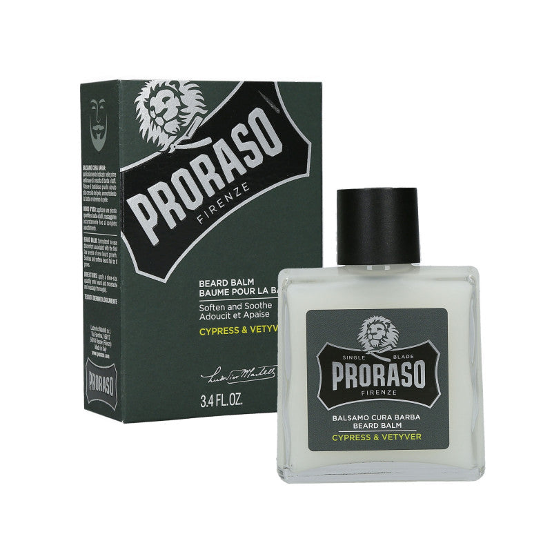 PRORASO SINGLE BLADE Cypress&Vetyver Baume à barbe 100ml