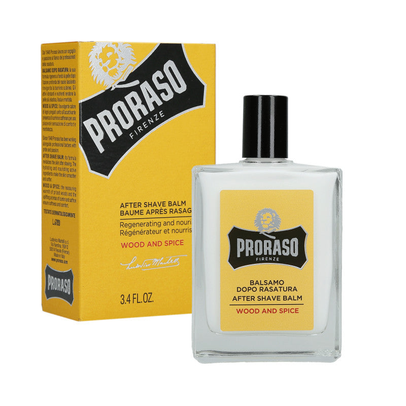 PRORASO SINGLE BLADE Wood And Spice Baume Après-Rasage 100ml