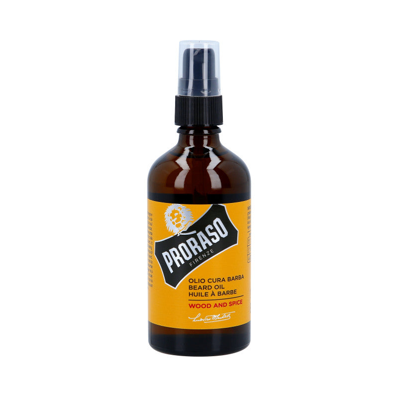 PRORASO YELLOW WOOD&SPICE BEARD OIL Huile à barbe nourrissante 100ml