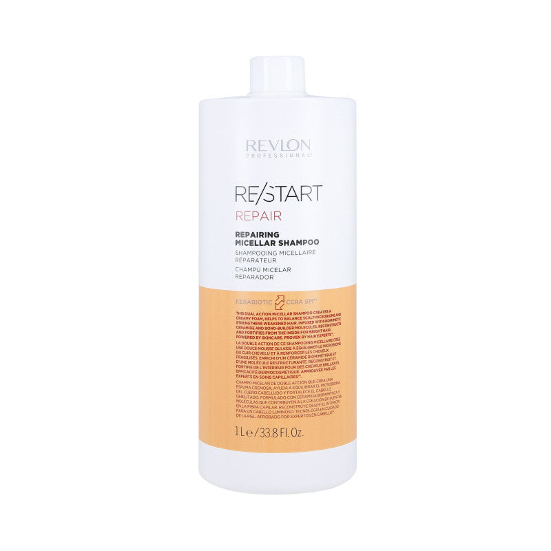 REVLON RE/START REPAIR Shampooing micellaire pour cheveux secs et abîmés 1000ml